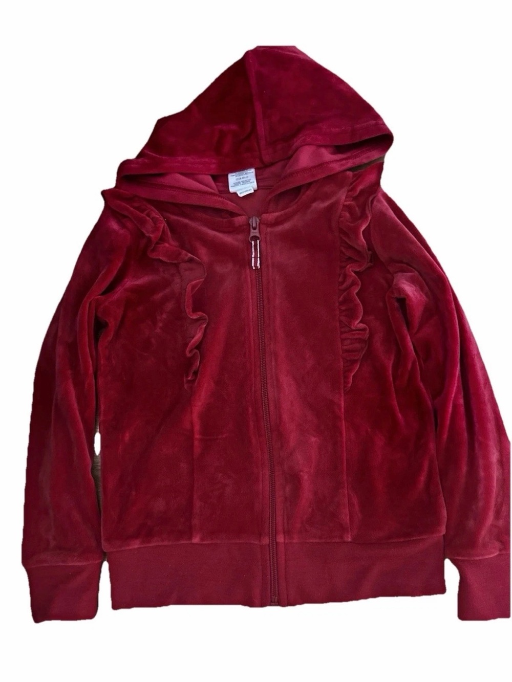 Wonder Nation Red Velvet Ruffle Jacket for girls